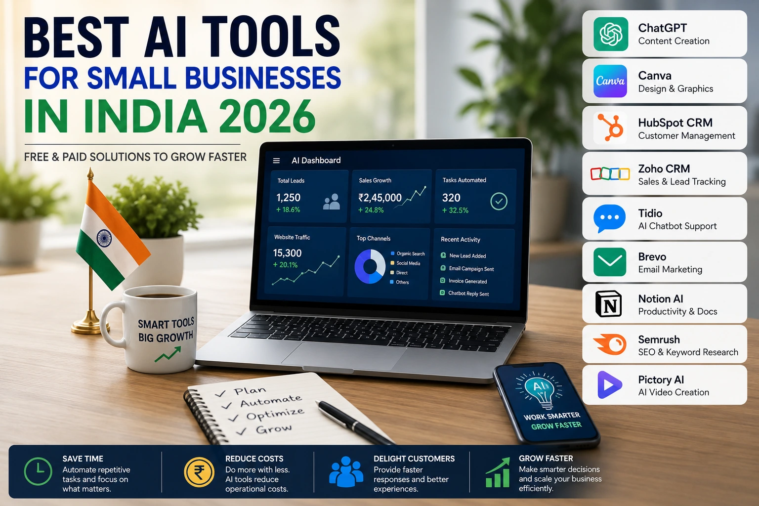 Best AI Tools for Small Businesses in India 2026: Free & Paid Solutions to Grow Faster 2 ChatGPT Image Jun 20 2026 08 40 17 PM